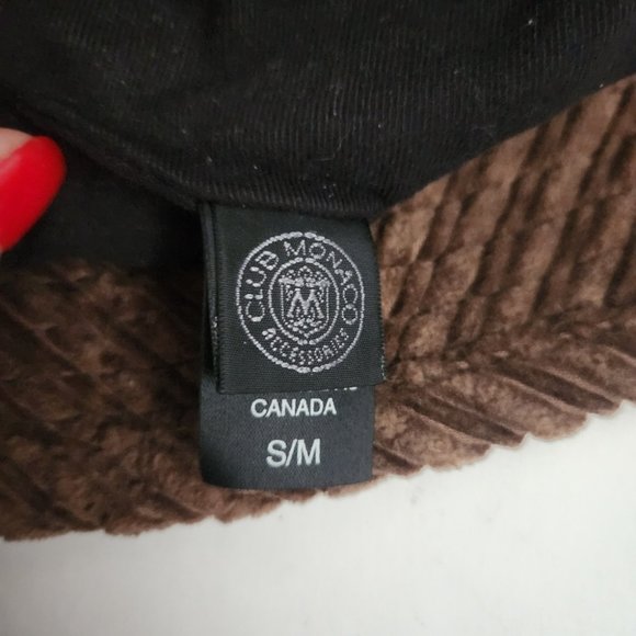 CLUB MONACO | Corduroy bucket hat brown sz S/M - Picture 3 of 6